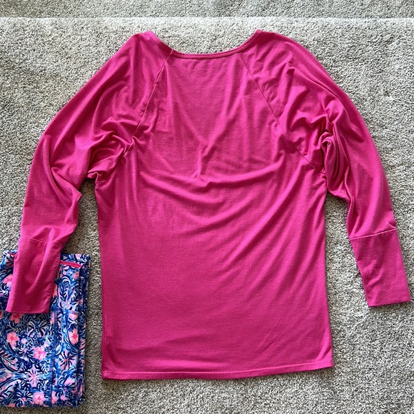 Trina Turk Pink Long Sleeve Tee - Picture 6 of 6